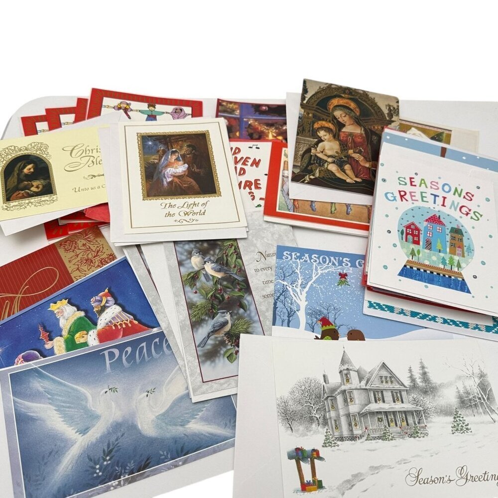 Christmas Card Assortment 35 Holiday Cards w/ Envelopes
